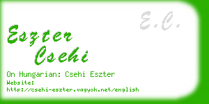 eszter csehi business card